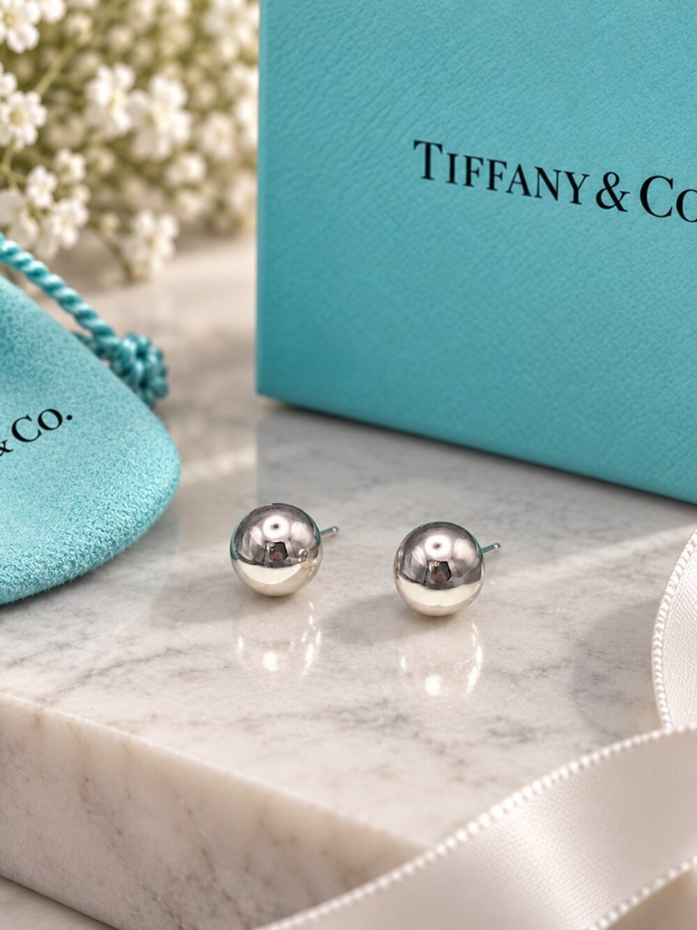 Tiffany & Co. 10mm Ball Earrings .925